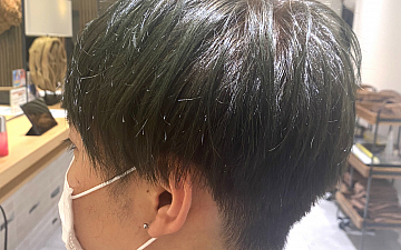 越谷美容室 友達抹茶カラーになってみた!