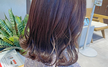 越谷美容室☆ピンクパープルカラー