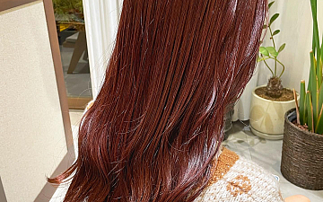 越谷美容室☆ピンクブラウンカラー