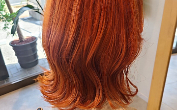 越谷美容室 オレンジカラー!