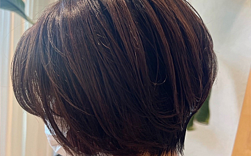 襟足スッキリ 丸みショート